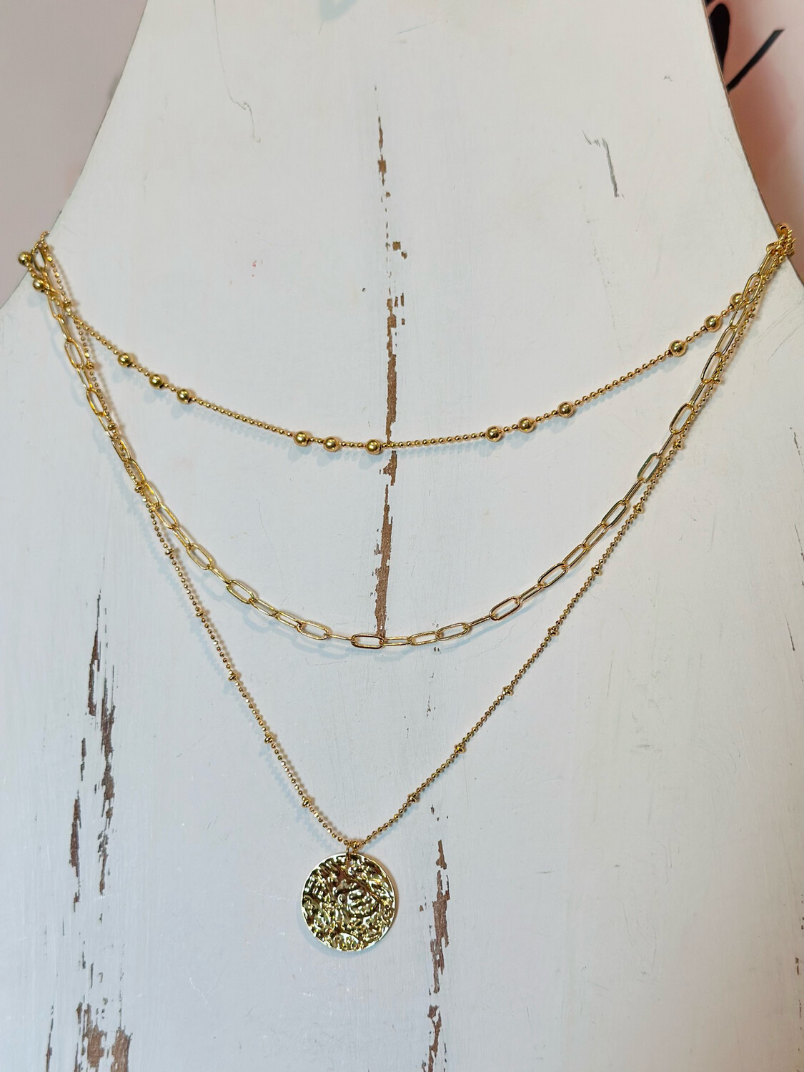 Gold 3 Layer Coin Necklace