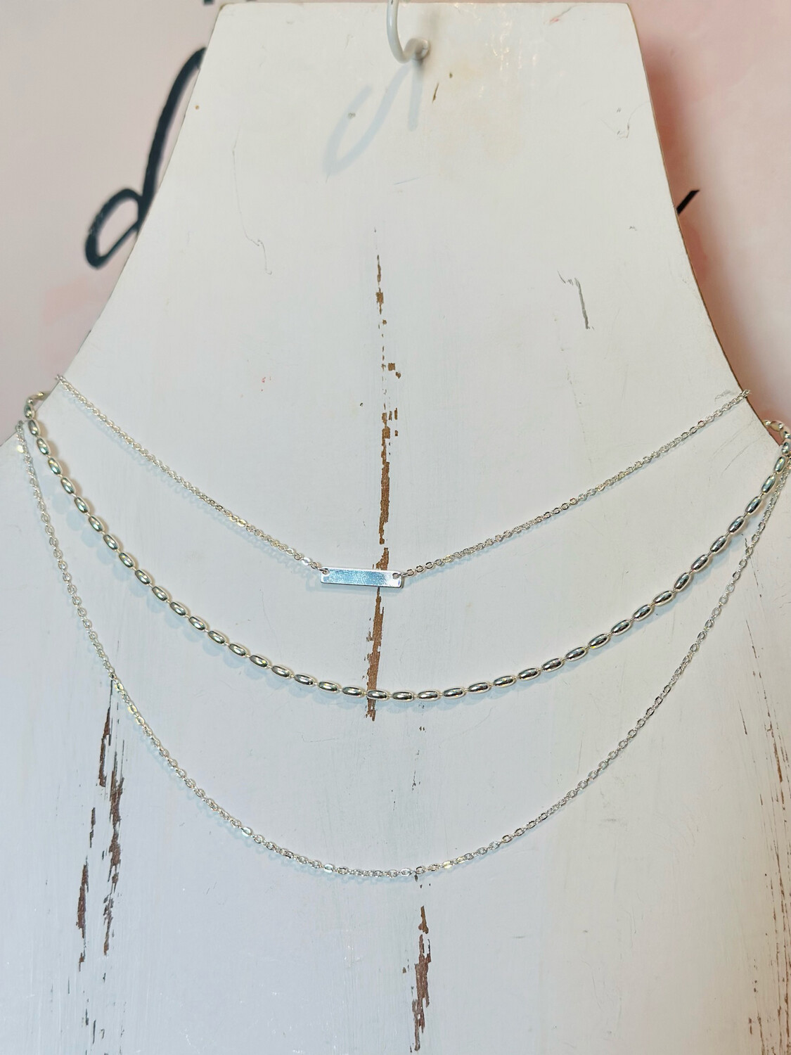 Dainty Silver 3 Layer Necklace