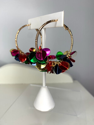 Multi Color Acrylic Disc Hoops