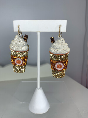 Glitter Pumpkin Spice Earrings