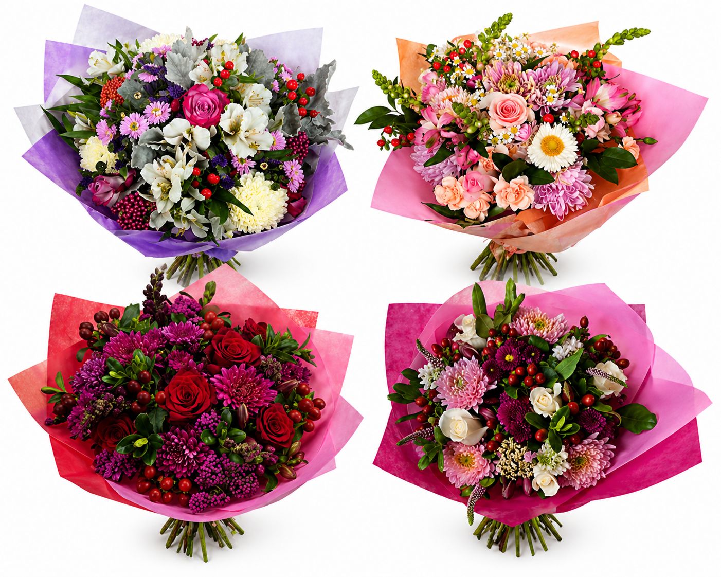 Mixed Wrapped Floral Bouquet