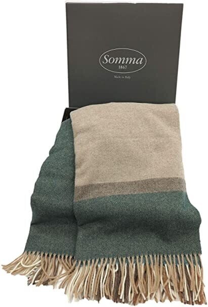 Plaid Pura Lana Merino Grenoble - Somma 1867, Misura: 130x190cm, Variante: Green