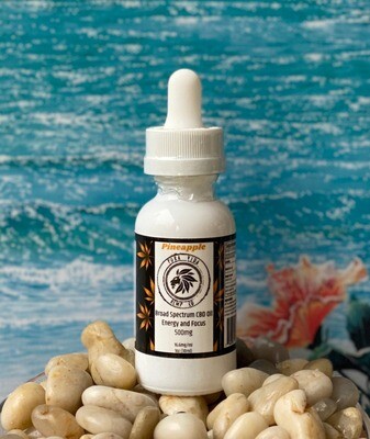 Broad Spectrum CBD + CBG Tincture Pineapple
(Energy and Focus) - Lab Tested - THC Free
