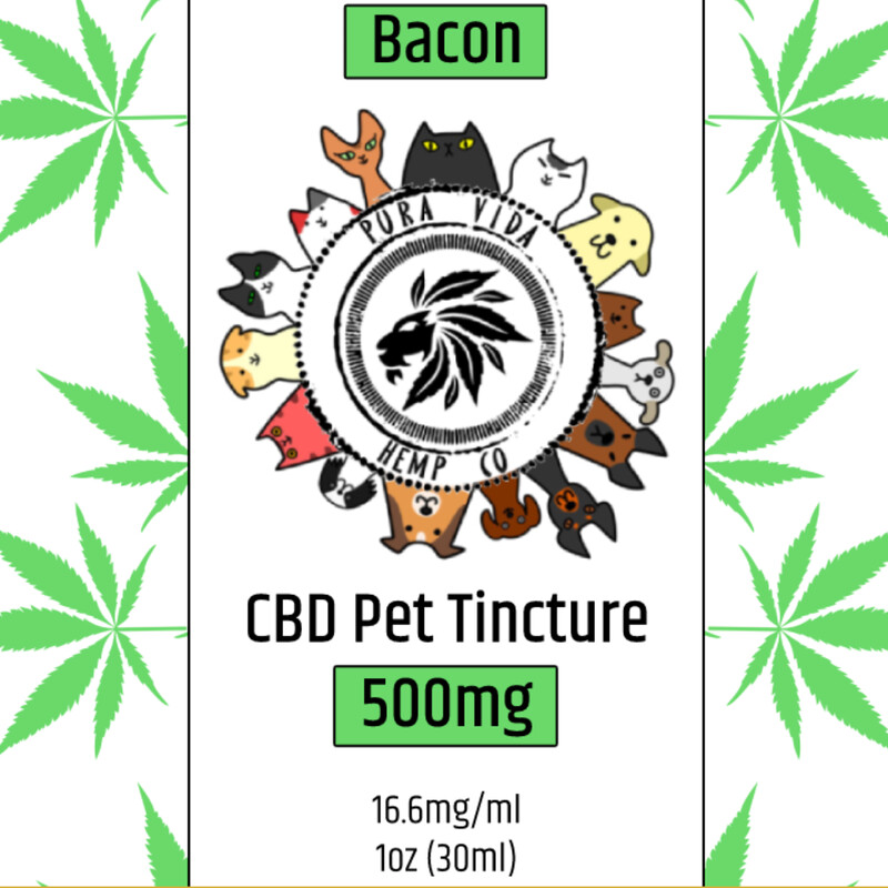 CBD Pet Tincture Bacon - Lab Tested - THC Free