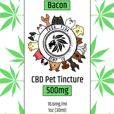 CBD Pet Tincture Bacon - Lab Tested - THC Free