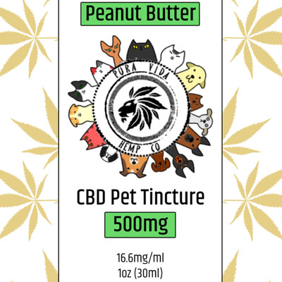 CBD Pet Tincture Peanut Butter - Lab Tested - THC Free