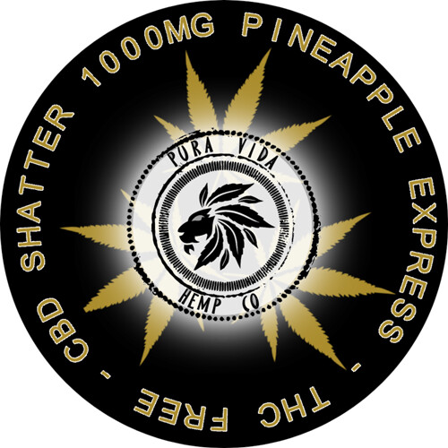 Pineapple Express CBD shatter infused with terpenes