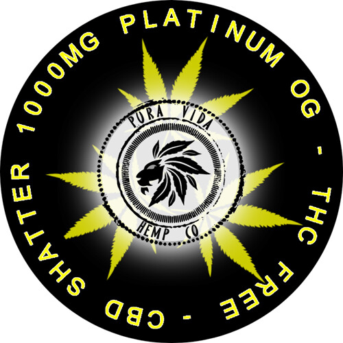 Platinum OG CBD shatter infused with terpenes