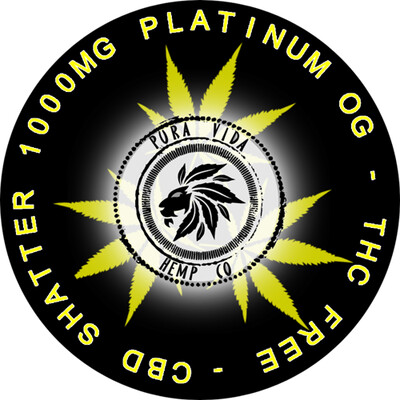 Platinum OG CBD shatter infused with terpenes