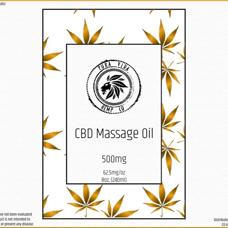 CBD Massage Oil - MCT formula - Lab Tested - THC Free