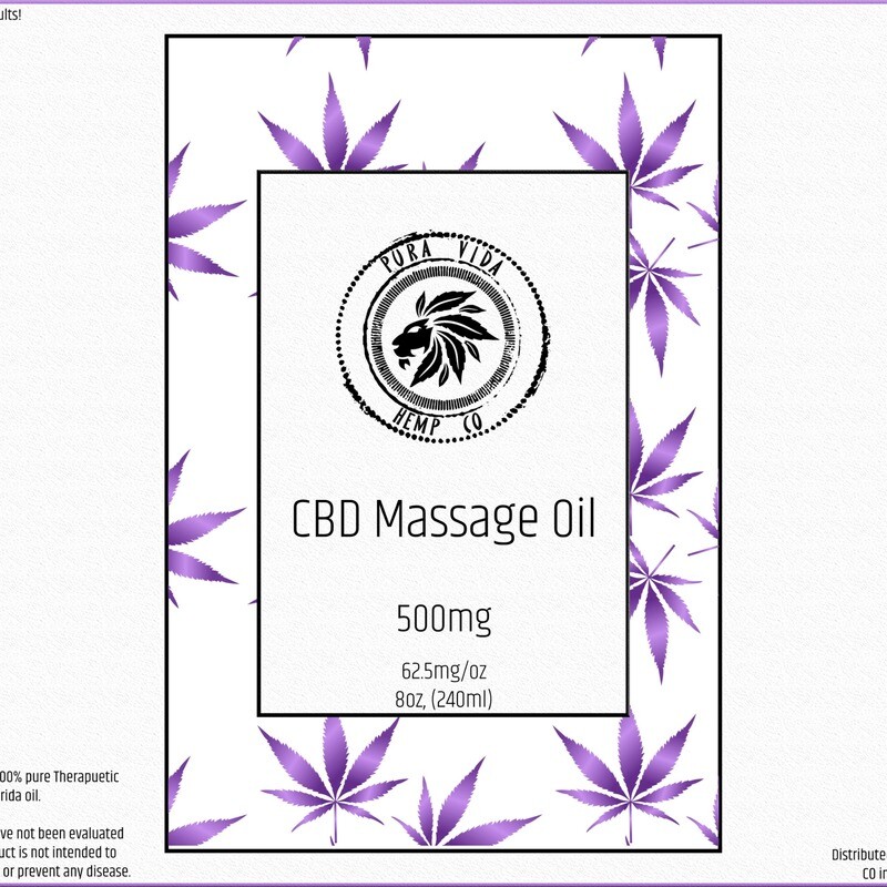 Lavender CBD Massage Oil - Lab Tested - THC Free
