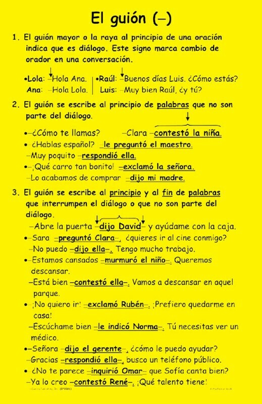 El guión (The dash)