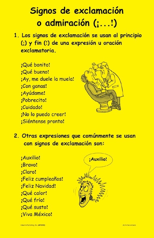 Signos de exclamación o admiración (Exclamation points)