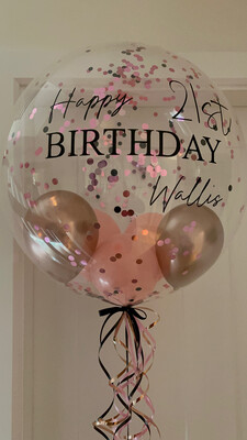 Personalised Helium Balloon Confetti Or Feathers