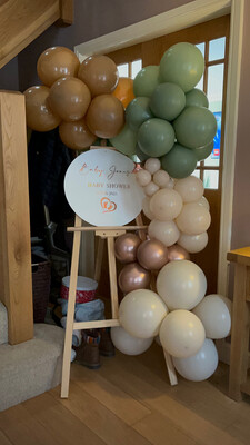 Personalised Welcome Easel With Custom Themed Balloon Arch