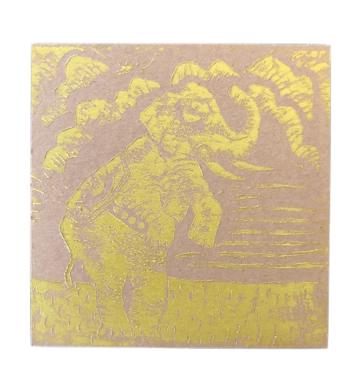Elephant EP CD - Gold Ink Elephant Print