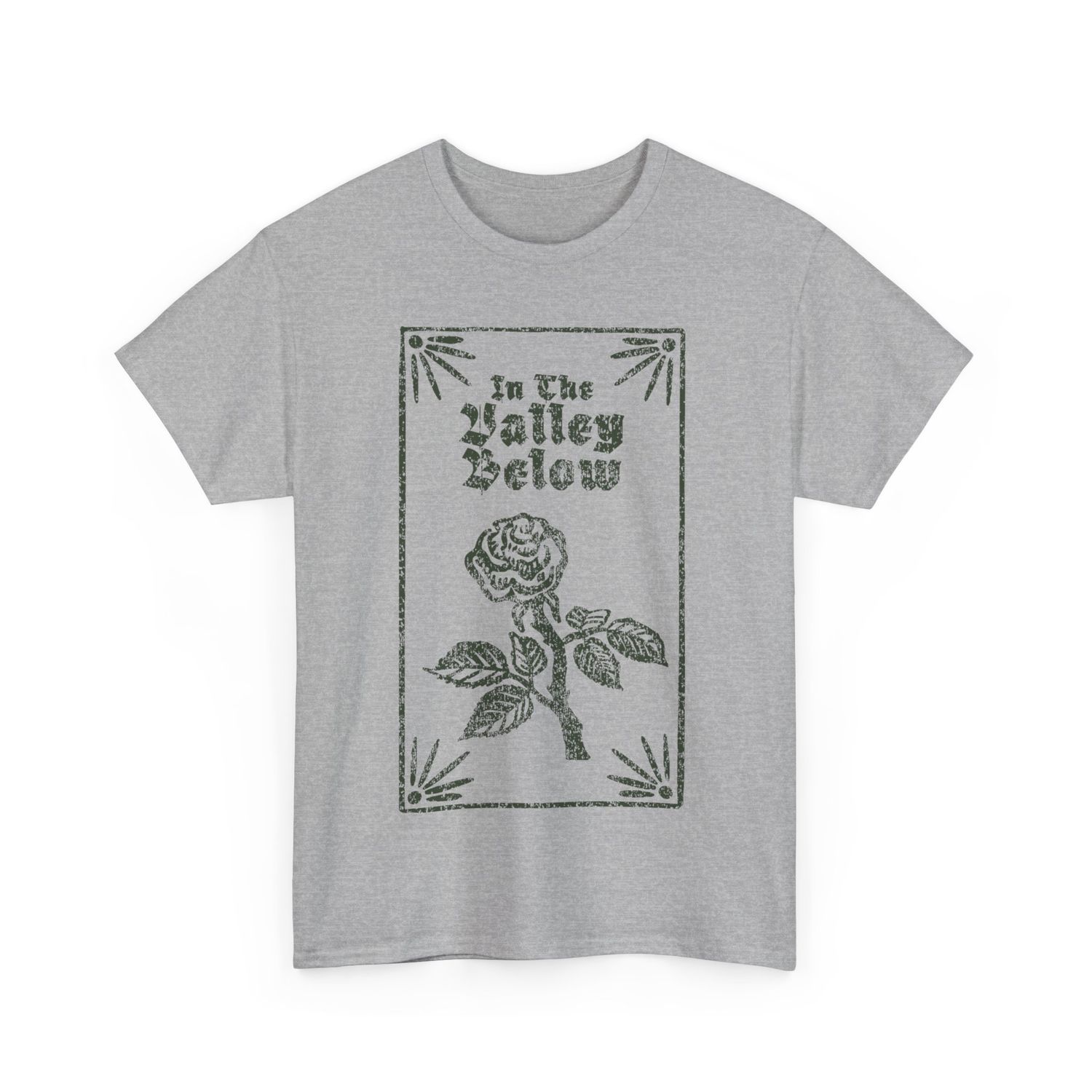 In The Valley Below Gray Rose T-Shirt