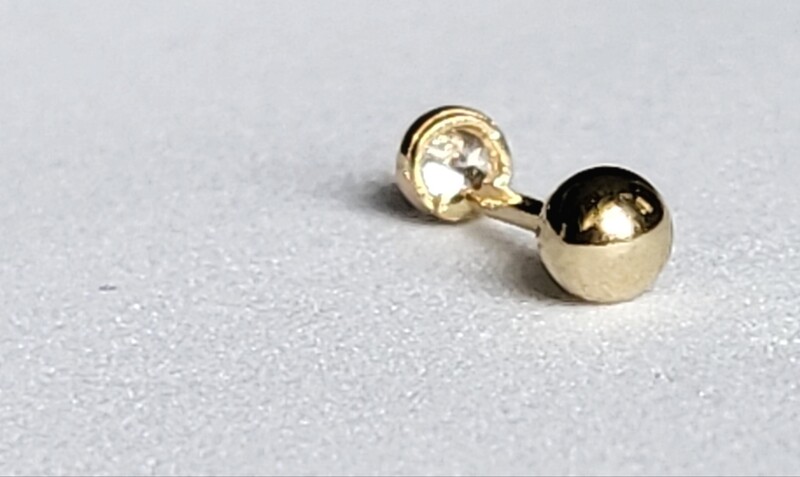 Bezel Crystal Barbell