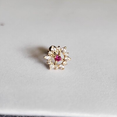 Cotillion in Pink (yellow gold)