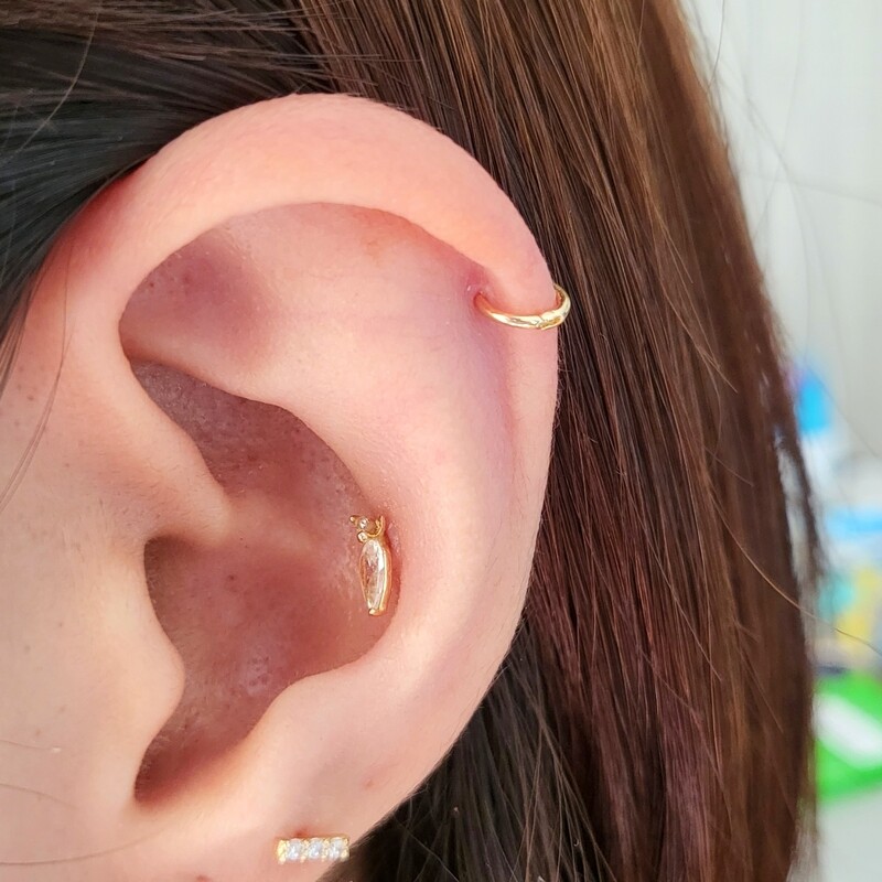 Basic 14K Solid Gold Clicker (5mm inner diameter) 