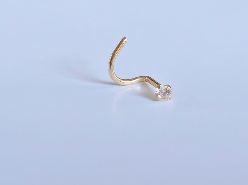 14K Solid Gold Nose Ring