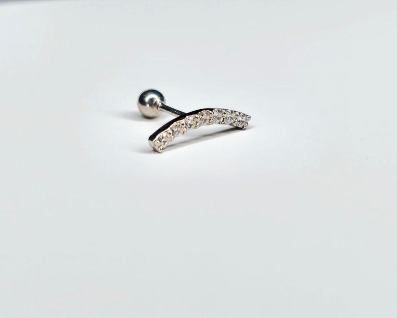 Curved Crystal Cluster (white gold)