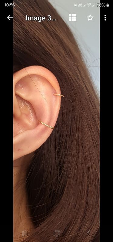 Basic 14K Solid Gold Clicker (10mm inner diameter)