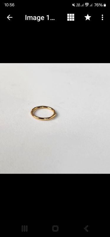 Basic 14K Solid Gold Clicker (10mm inner diameter)