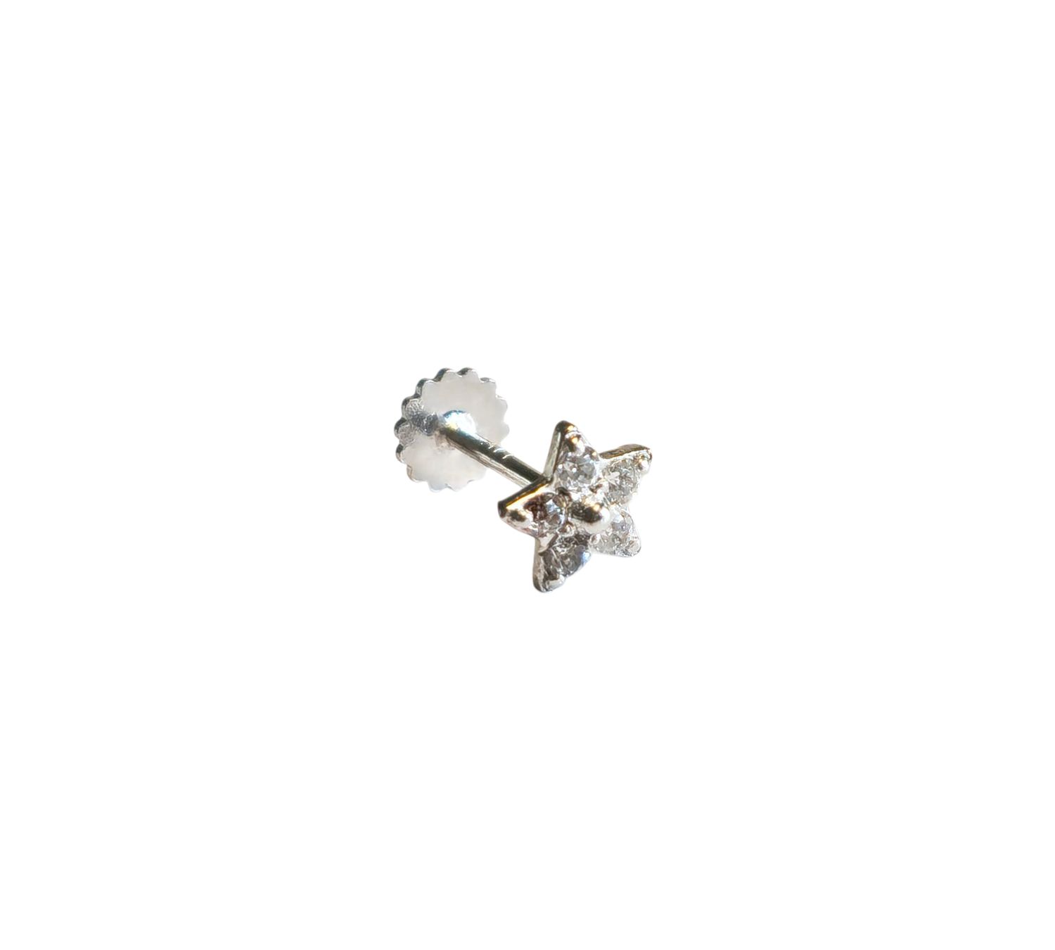 Mini Star Flatback (white gold)