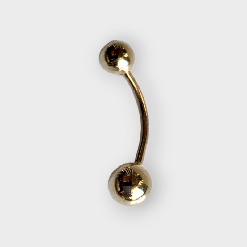 14K Solid Gold Basic Navel Piercing