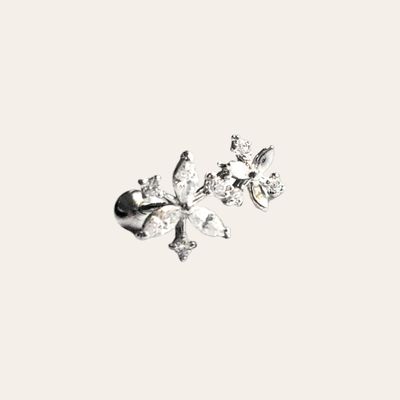 Flower Duo (White Gold)