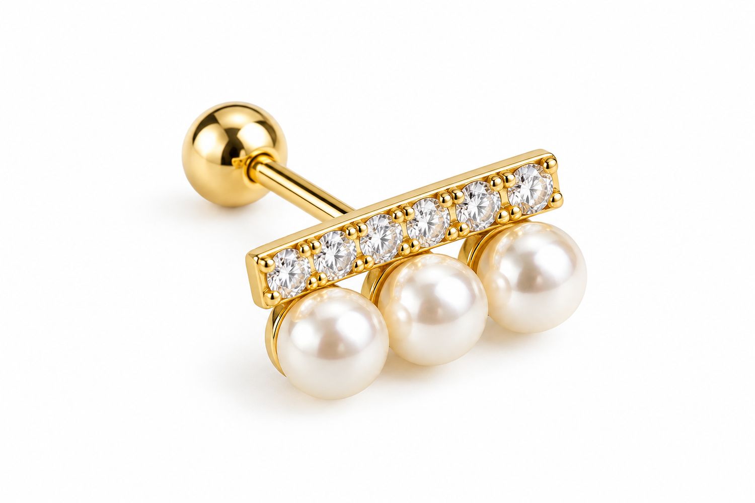 Pearl &amp; Crystals Flat Bar