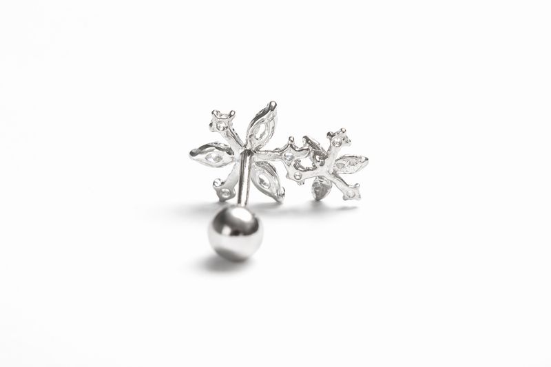 Flower Duo (White Gold)