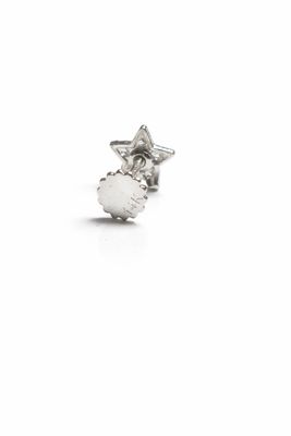 Mini Star Flatback (white gold)