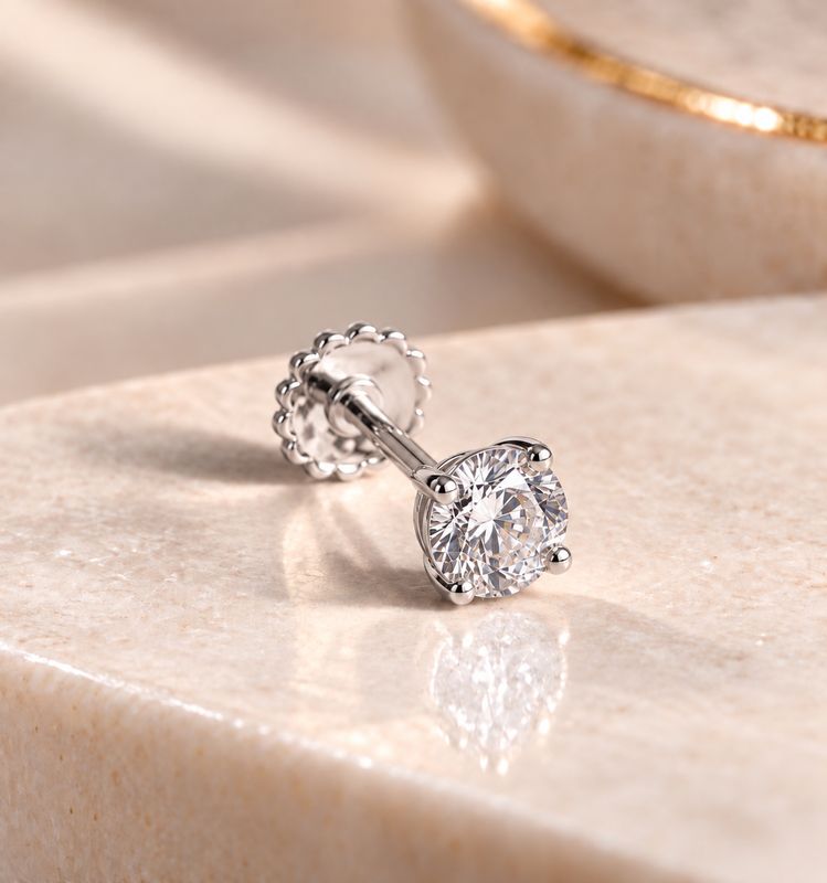3mm Diamond Flatback (white gold) 3mm Diamond Flatback (white gold)