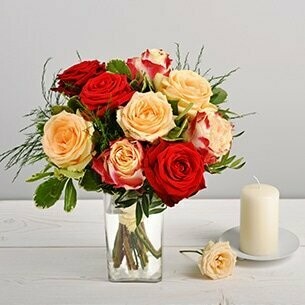 Bouquet de roses "Abricotine"