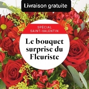 Bouquet du fleuriste teintes de rouges-spécial Saint Valentin
