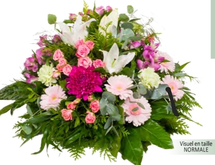 gerbe de fleurs pour deuil et crémation INTEMPOREL