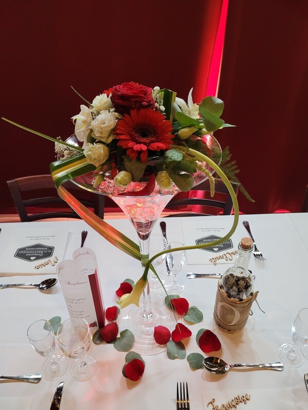 Décor de Table Vase Martini
