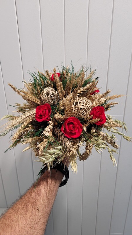 Bouquet de mariée fleurs sèches