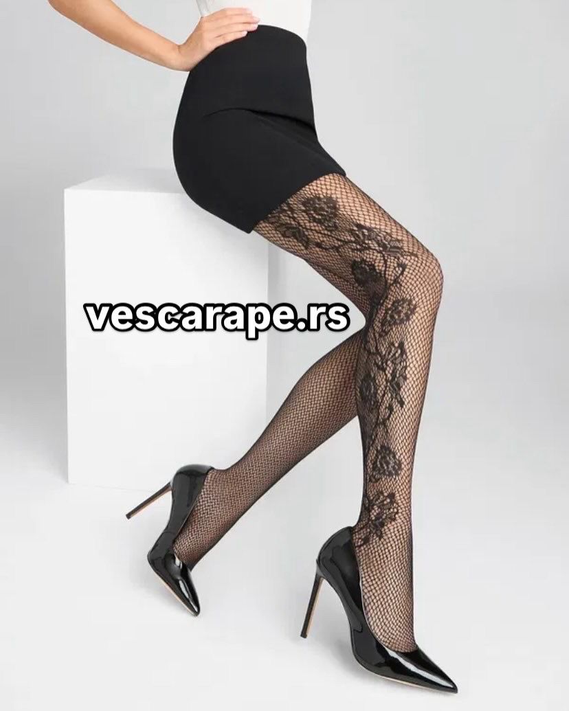 Cvetne mrežaste hulahopke Charli E02