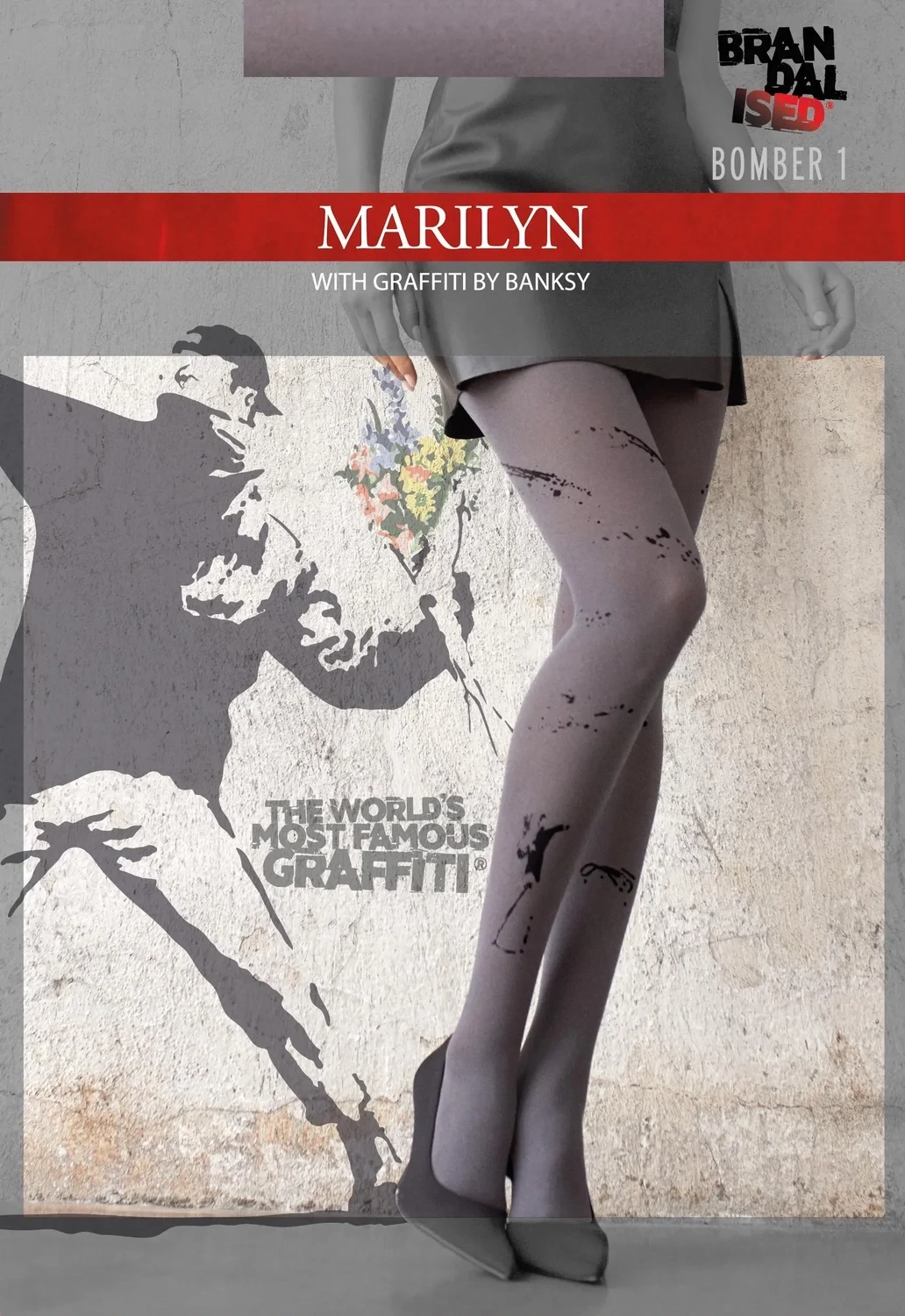 Unihop sa motivom grafita BANKSI BOMBER MARILIN