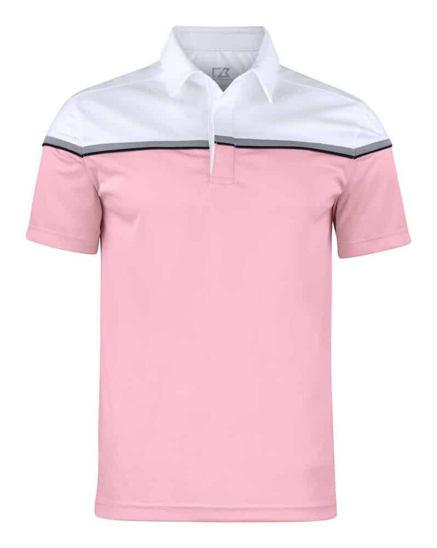 Seabeck Polo Men`s, FARGE: Pink/White, STØRRELSE: 4XL