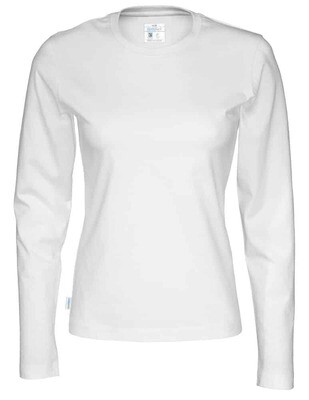 T-Shirt LS Lady (GOTS), FARGE: White, STØRRELSE: XS