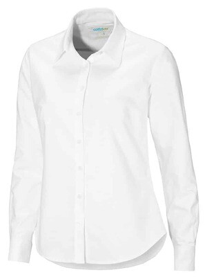 Oxford Shirt L/S Lady (GOTS), FARGE: White, STØRRELSE: 34