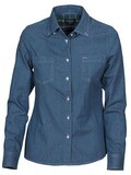 Jupiter Ladies Shirt, FARGE: Blue Denim, STØRRELSE: XS