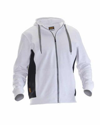 Sweatshirt Hoodie, FARGE: White/Black, STØRRELSE: 4XL