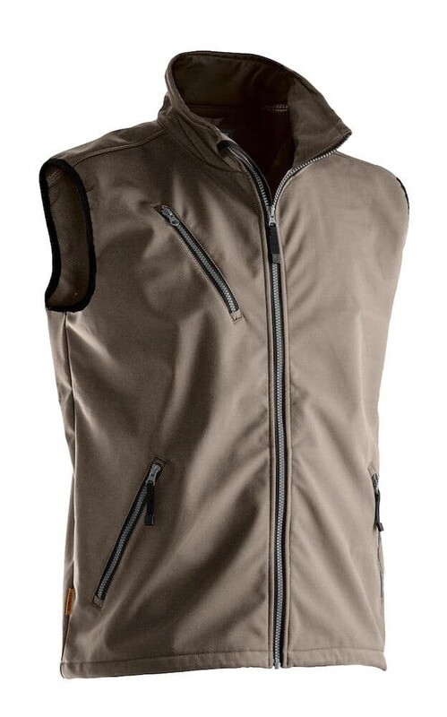 Softshell Vest, FARGE: Khaki, STØRRELSE: 4XL