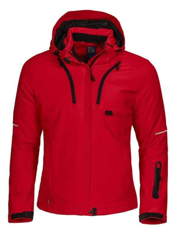 3413 3 Layer Padded Jacket, FARGE: Red, STØRRELSE: XS