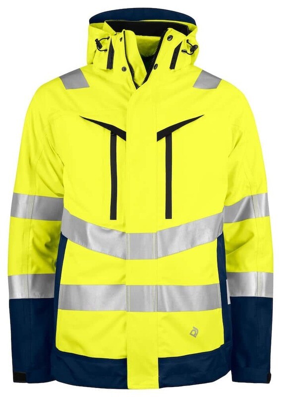 6445 Jacket 3-in-1 Hi Viz, FARGE: Yellow/Navy, STØRRELSE: 4XL